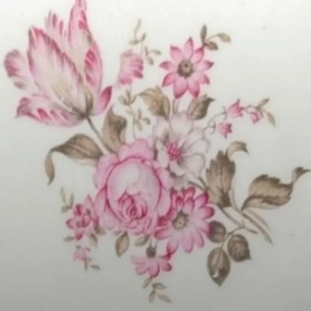 Bareuther Gilded Tea Trio 3-Piece Vintage 1931-1950 Pink Rose Pattern